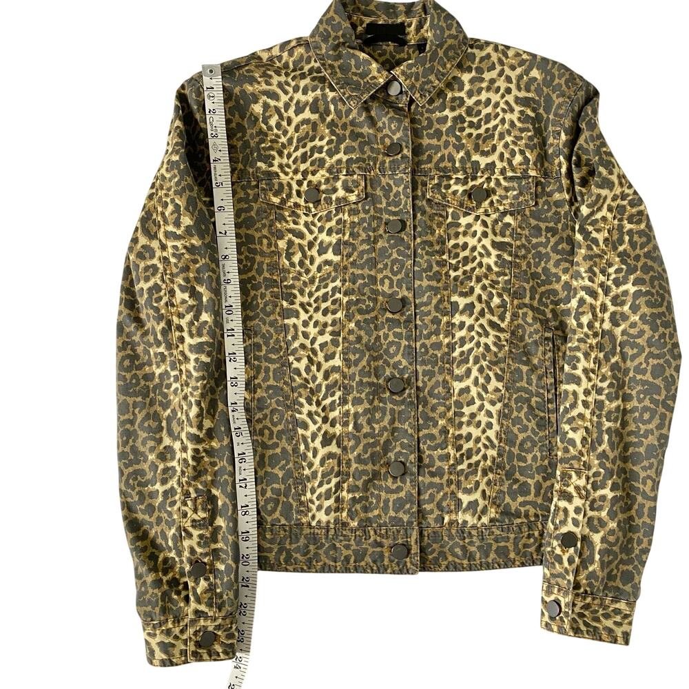 ATM Anthony Thomas Melillo Leopard Print Jacket Button Front Closure Luxe Small - Picture 6 of 11